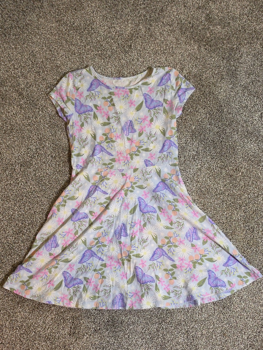 Place Lavender Butterfly & Floral Twirl Dress